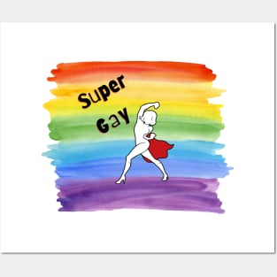 Superhero Super Gay Woman Posters and Art